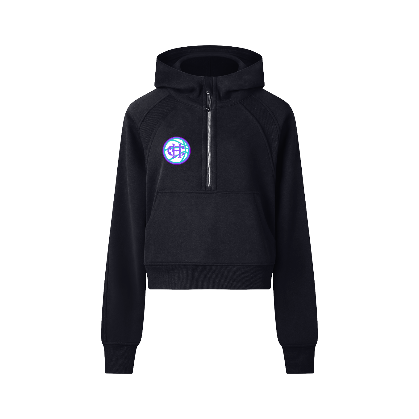 Woman’s Cropped Half-Zip Hoodie