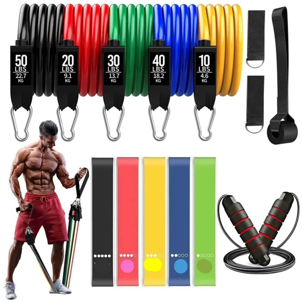 150lb Resistance Band Set for Home Workouts