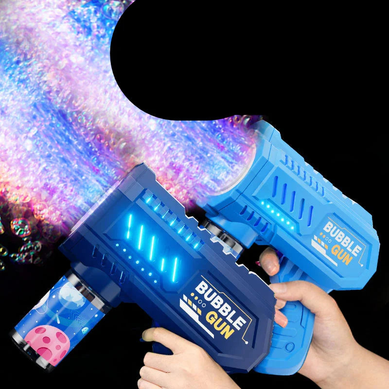 10-Launcher Automatic Bubble Gun with LED Lights