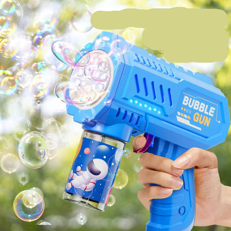 10-Launcher Automatic Bubble Gun with LED Lights
