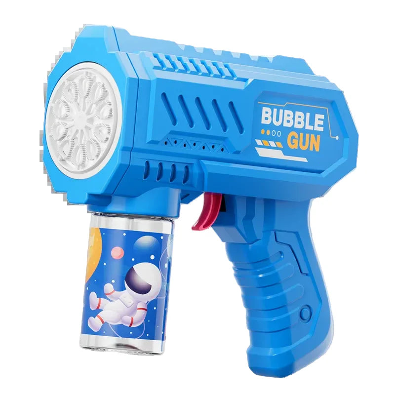 10-Launcher Automatic Bubble Gun with LED Lights