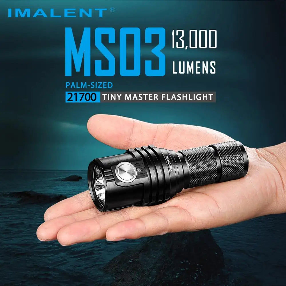13000 Lumen Waterproof Camping Flashlight