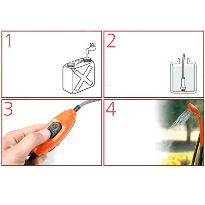 12V Outdoor Shower Kit for Travel & Camping