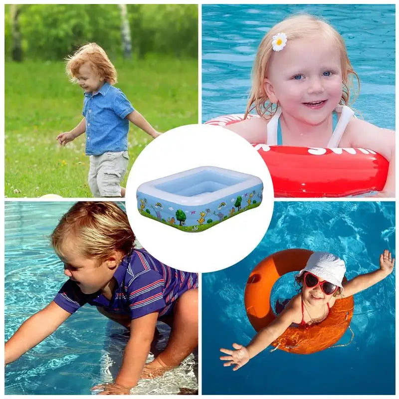 1.2m x 1.5m Blue Inflatable Pool for Toddlers